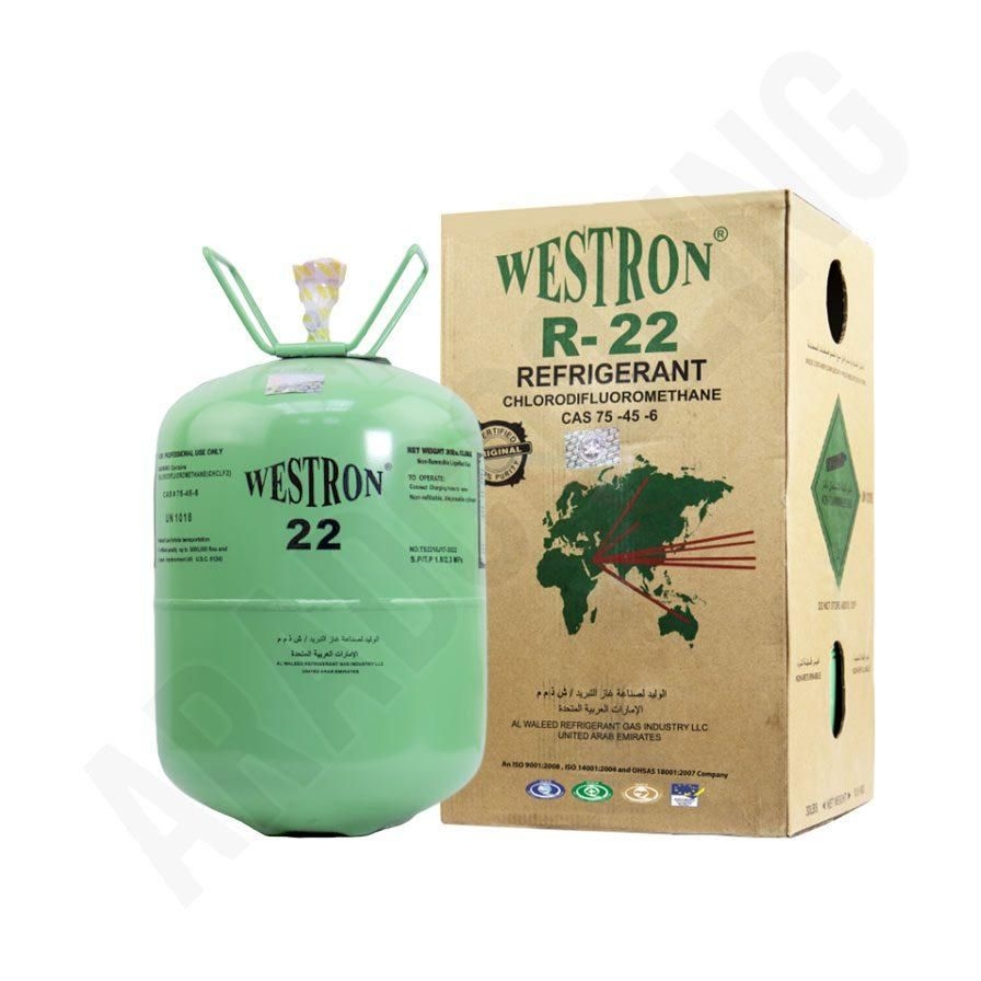 کپسول 13.6 کیلوگرمی گاز مبرد R-22 برند وسترون WESTRON شیر قرمز
