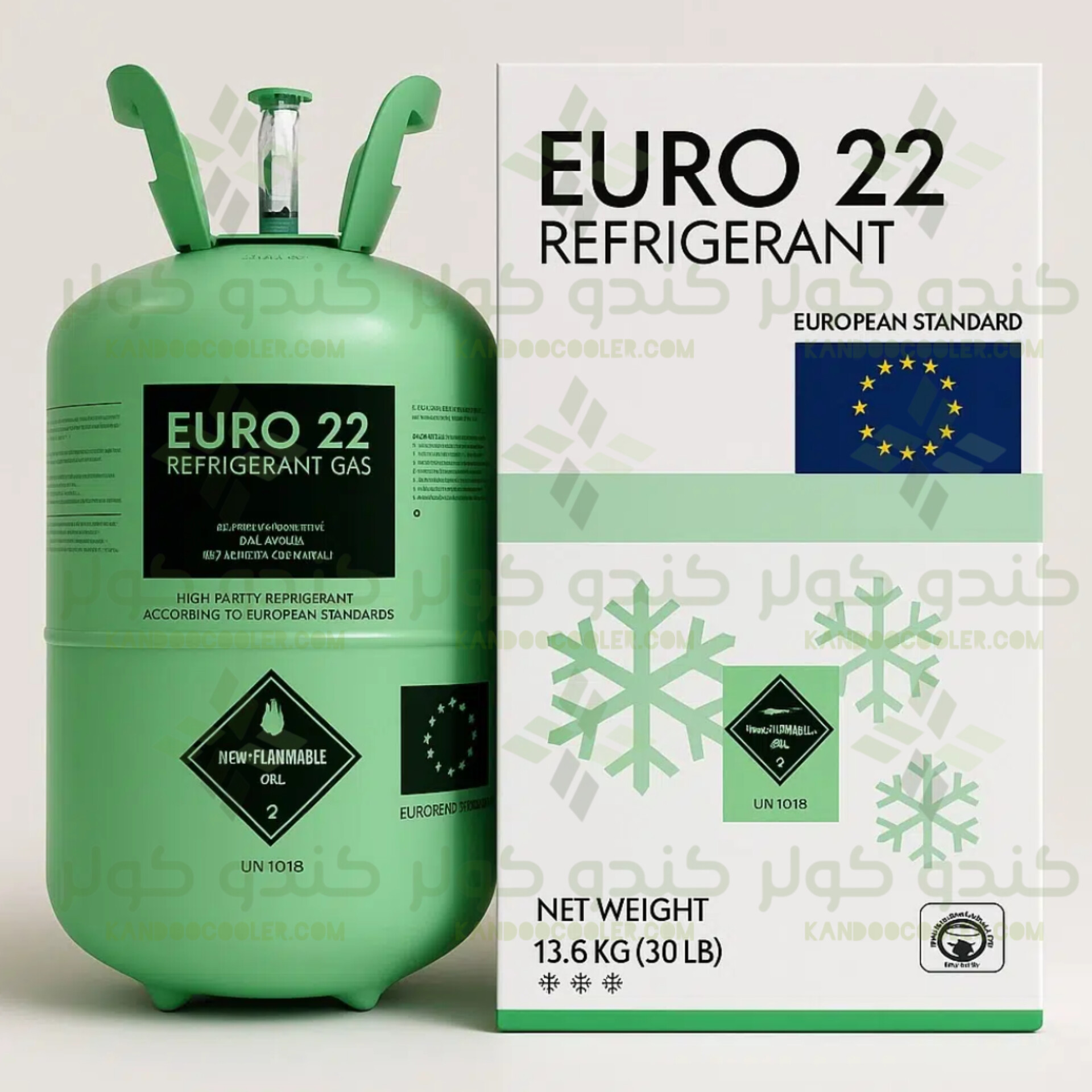 گاز مبرد R22 برند EURO وزن 13.6 کیلویی